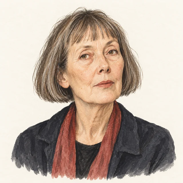 Illustrated portrait of Anne Carson