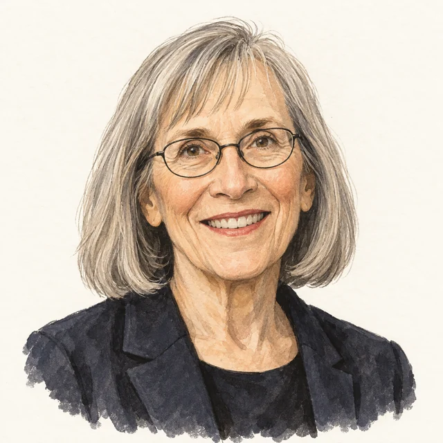Illustrated portrait of Claudia Goldin