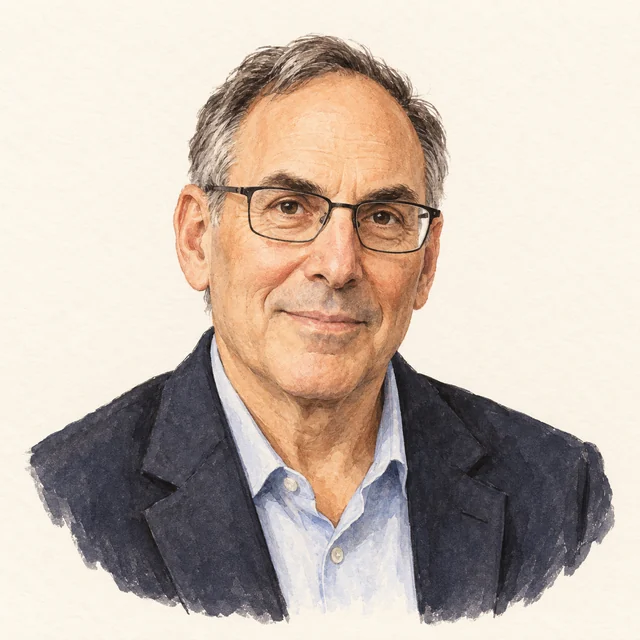 Illustrated portrait of Drew Weissman