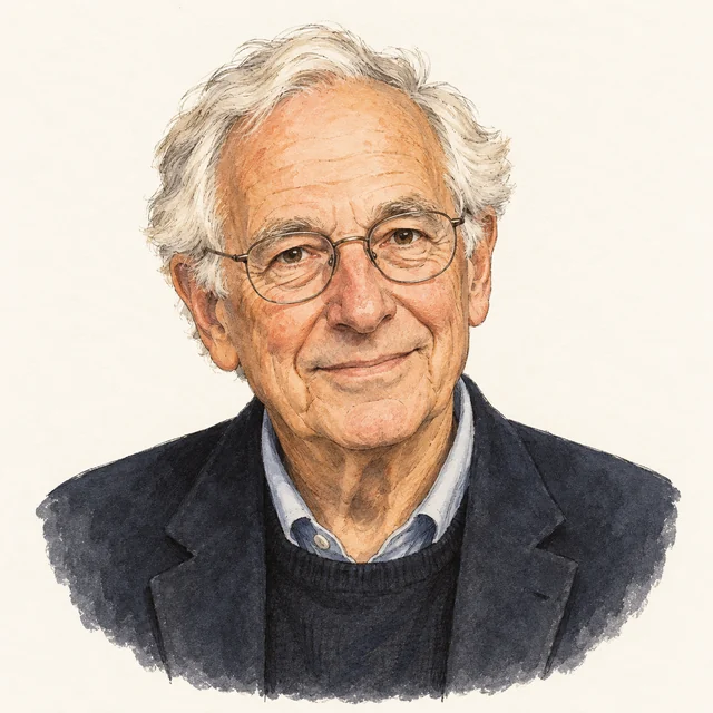 Illustrated portrait of Francis Halzen
