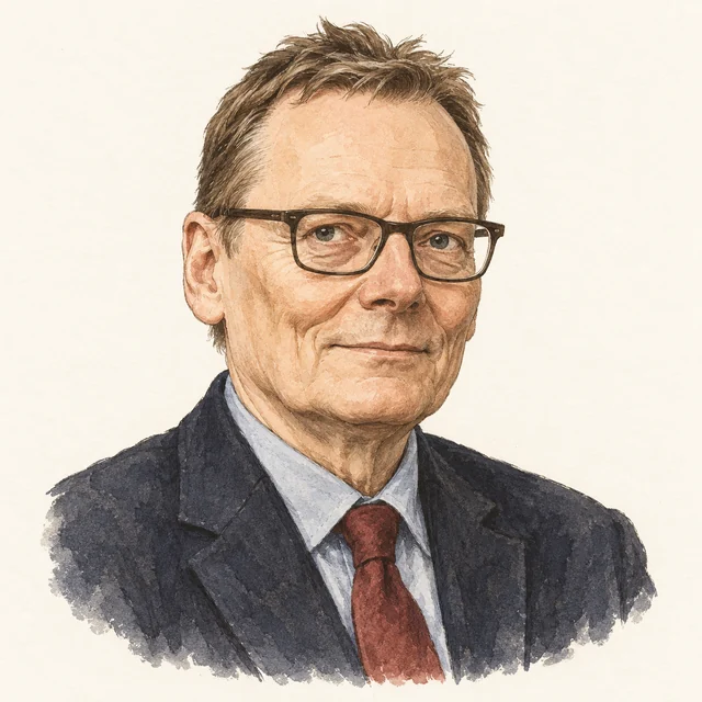 Illustrated portrait of James A. Robinson
