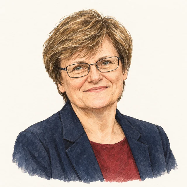 Illustrated portrait of Katalin Karikó