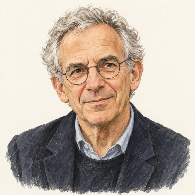 Illustrated portrait of Michel H. Devoret