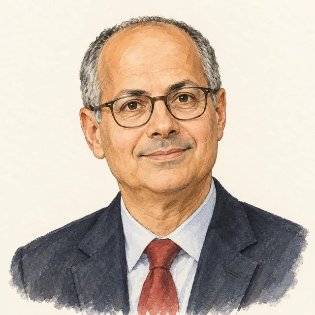 Illustrated portrait of Omar M. Yaghi