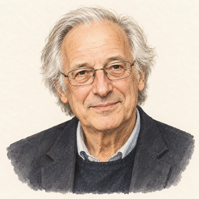 Illustrated portrait of Pierre Agostini