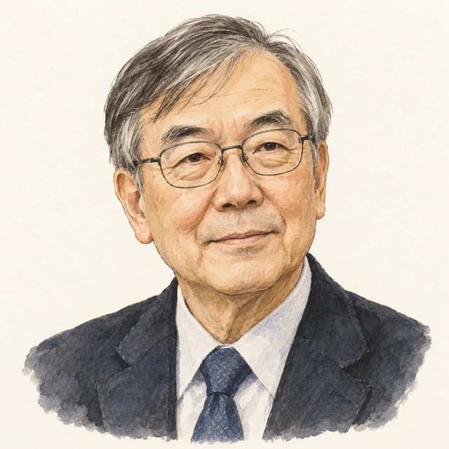Illustrated portrait of Shimon Sakaguchi
