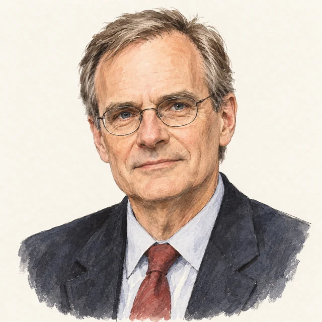 Illustrated portrait of Simon Johnson