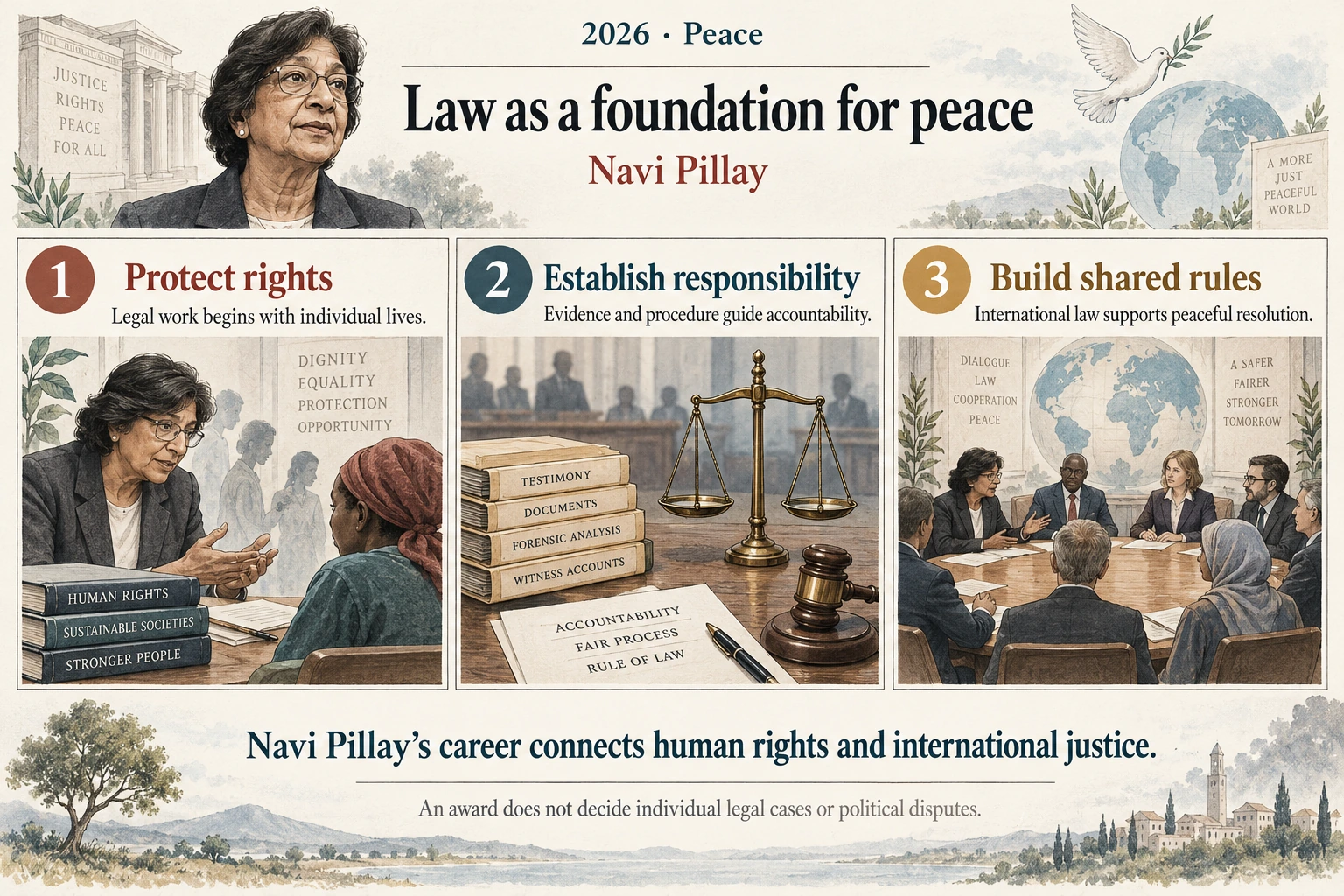 Infographic explaining Law as a foundation for peace